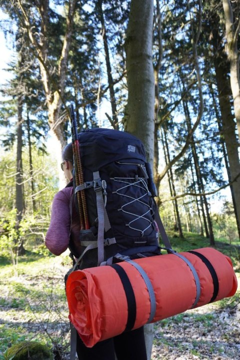 Plecak Turystyczny do Wędrówek Damski Męski Czarny Pojemny KUBISPORT 75 L