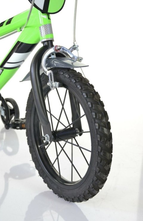 Rowerek Rower Dziecięcy dla Dzieci Chłopca z Bocznymi Kółkami DINO 12"