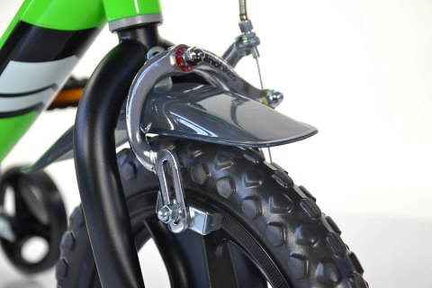 Rowerek Rower Dziecięcy dla Dzieci Chłopca z Bocznymi Kółkami DINO 12"