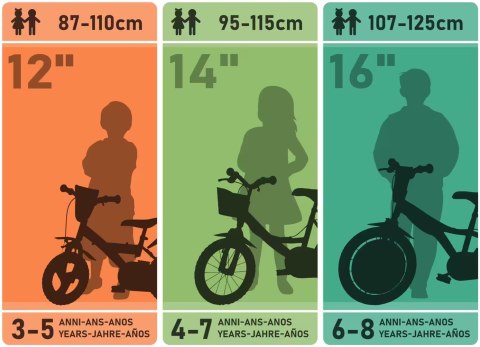 Rowerek Rower Dziecięcy dla Dzieci Dziewczynki z Bocznymi Kółkami DINO 12"