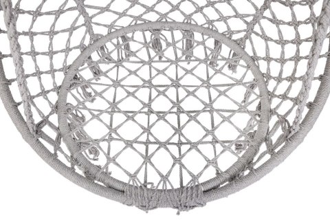 Huśtawka ogrodowa LUARO bocianie gniazdo z poduszką XXL szare 80cm 150kg