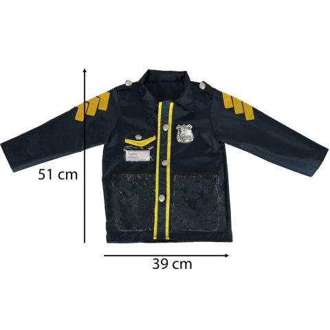 Kostium strój karnawałowy przebranie policjant kajdanki czapka zestaw 3-8 lat