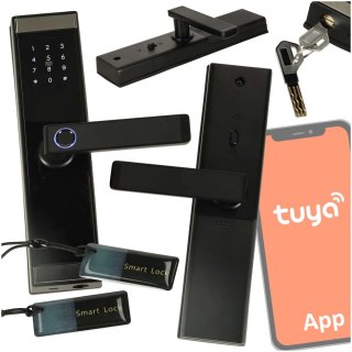 Zamek elektroniczny do drzwi SMART klamka inteligentna na kod odcisk palca bluetooth