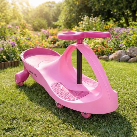 Jeździk grawitacyjny LED Swing Fix S3 świecące koła różowy