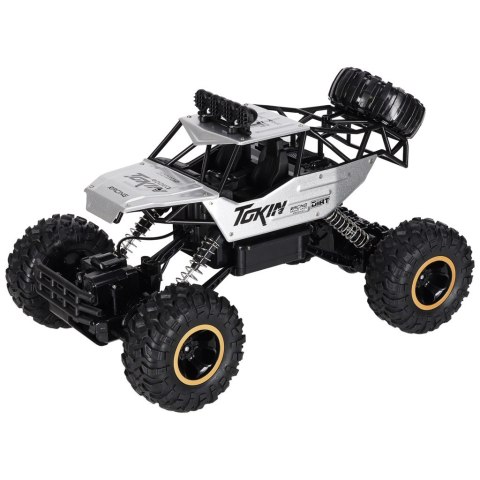 Samochód zdalnie sterowany na pilota RC Rock Crawler 1:12 4WD METAL srebrny