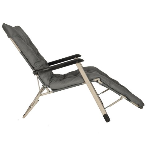 Leżak ogrodowy LUARO fotel składany turystyczny z poduszką szary