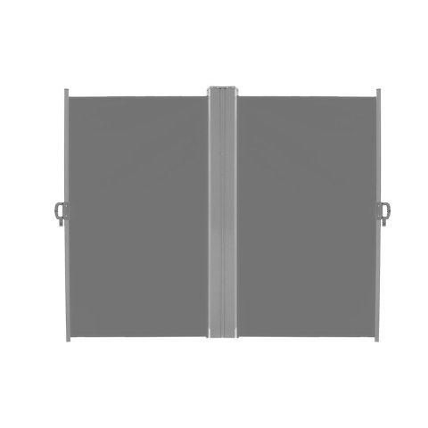 Markiza narożna boczna tarasowa LUARO parawan zwijany 181 x 620 cm szary