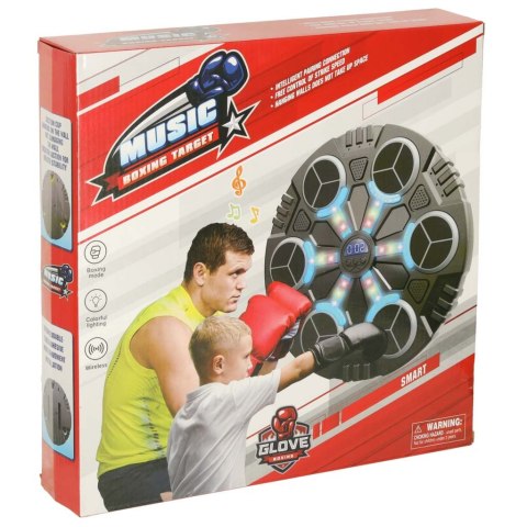Tarcza bokserska treningowa na ścianę trenażer muzyka Bluetooth LED USB