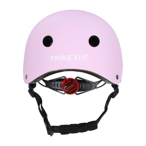Kask rowerowy dla dziecka Trike Fix dziecięcy regulowany LED M 55-58cm fioletowy