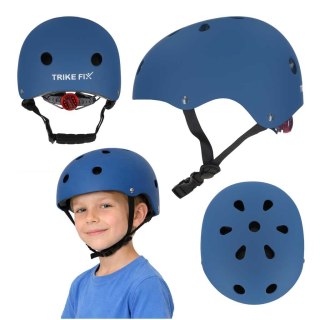 Kask rowerowy dla dziecka Trike Fix dziecięcy regulowany LED S 48-54cm granatowy