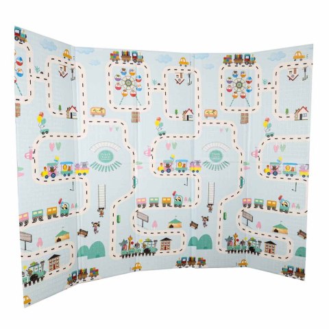 Mata edukacyjna piankowa dwustronna składana 150x200cm balony ulica