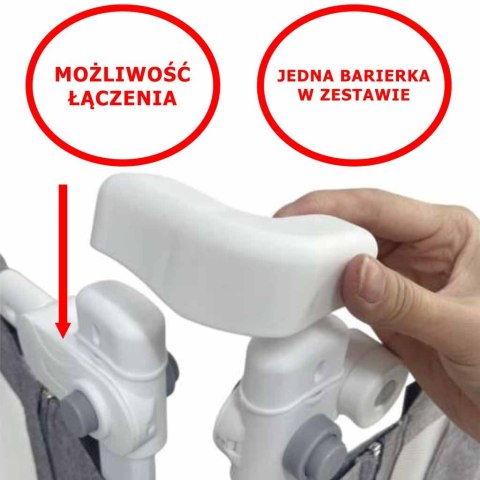 Barierka do łóżka ochronna zabezpieczenie blokada osłona 160cm szara