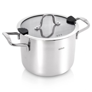 Garnek Stalowy Nierdzewny 3,5 L Venice Pokrywka Szklana 18 cm