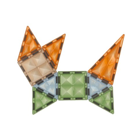 Klocki magnetyczne konstrukcyjne świecące zwierzęta 124 elementy