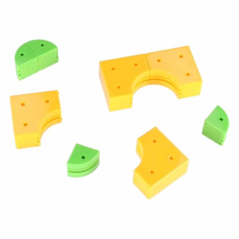 Klocki magnetyczne konstrukcyjne tor wyścigowy pociągi 65 elementów