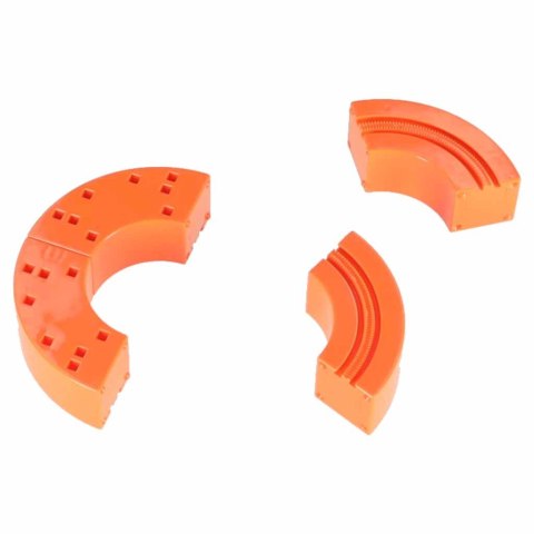 Klocki magnetyczne konstrukcyjne tor wyścigowy pociągi 65 elementów