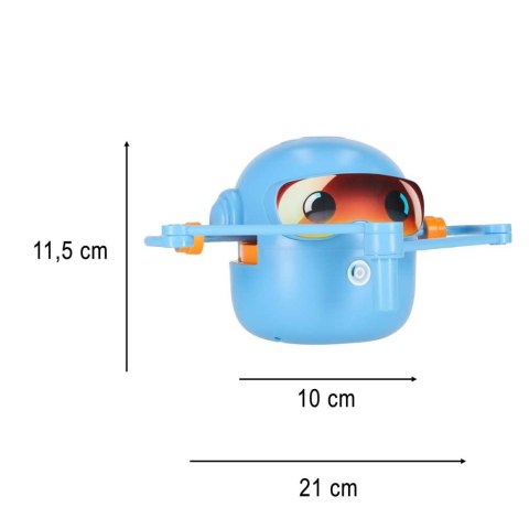 Zabawka interaktywna edukacyjna robot nauka rysowania fiszki mazaki niebieski