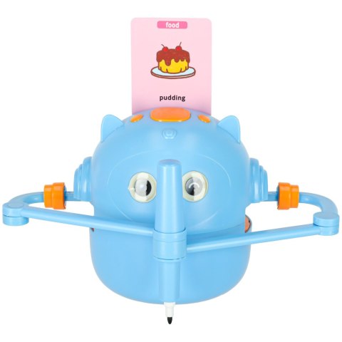 Zabawka interaktywna robot nauka rysowania fiszki kolorowe mazaki niebieski