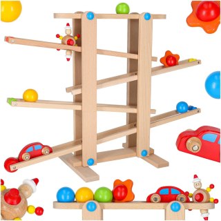 Tor kulkowy drewniany kulodrom montessori XXL