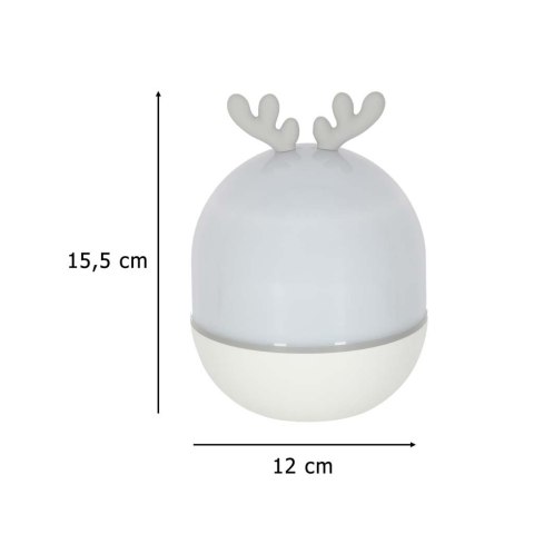 Lampka nocna projektor gwiazd LED USB obrotowy 6 motywów pilot jelonek