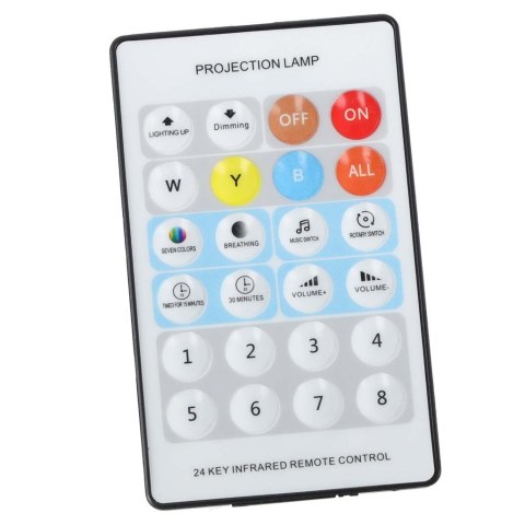 Lampka nocna projektor gwiazd LED USB obrotowy 6 motywów pilot królik