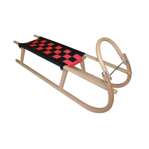 Sanki Drewniane SULOV Tatra 120 cm Plecione Czarno-Czerwone