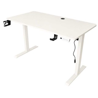 Biurko elektryczne regulowane pamięć panel sterowania 120x60cm białe