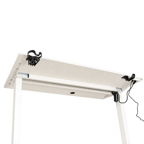 Biurko elektryczne regulowane pamięć panel sterowania 120x60cm białe