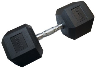 Hantla Jednoręczna Sześciokątna Gumowana Ciężar Obciążenie KUBISPORT 30 kg