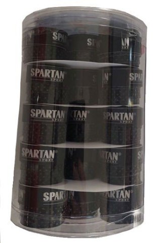 Owijki Do Rakiety Tenisowej SPARTAN Super Tacky Czarnych 30 Sztuk 0,6mm