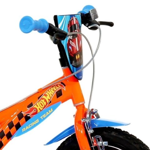 Rowerek Dziecięcy 14 Cali Hot Wheels Pomarańczowy Hamulec Dino Bikes