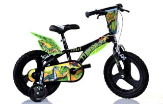 Rowerek Dziecięcy 16 Cali Dinozaur Dinosaur Czarny Hamulec Dino Bikes