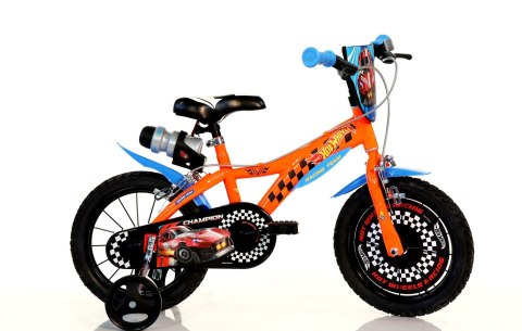 Rowerek Dziecięcy 16 Cali Hot Wheels Pomarańczowy Hamulec Dino Bikes
