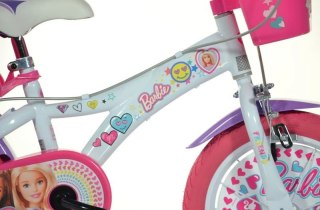 Rowerek Rower Dziecięcy dla Dziewczynki Barbie z Bocznymi Kółkami DINO 14"