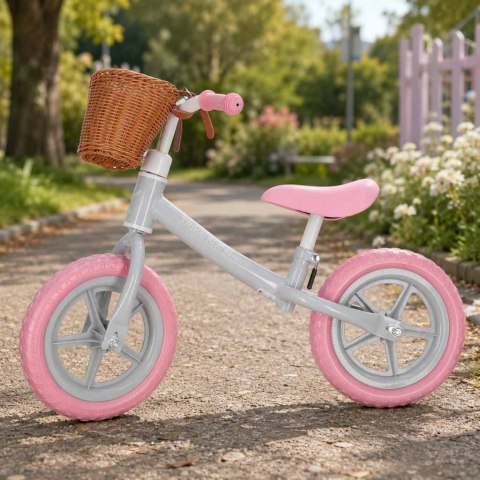 Rowerek biegowy Trike Fix Balance z koszykiem różowy