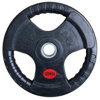 Talerz Ciężar Obciążenie Olimpijskie Gumowe z Uchwytami KUBISPORT 50mm 20kg