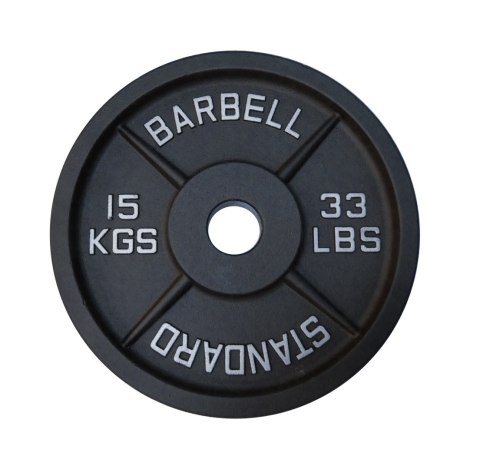 Talerz Ciężar Obciążenie Olimpijskie Żeliwne Solidne KUBISPORT 15 kg 50mm