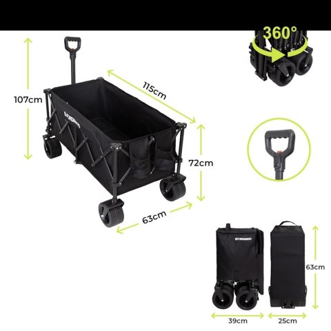 Wózek Turystyczny Składany Plażowy Ogrodowy KING CAMP Folding Wagon