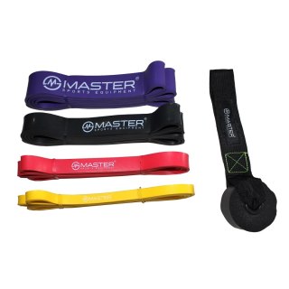 Zestaw 4 Gum Do Ćwiczeń MASTER Latex Power Band 2-55kg