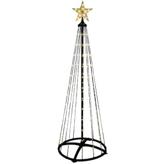 Choinka Stożkowa Świecąca LED 150 cm 154 Diody Pilot IP44 Zewnętrzna ORION