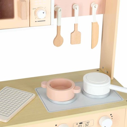 Kuchnia dla dzieci drewniana MDF MODERN CLASSIC akcesoria 82cm różowa