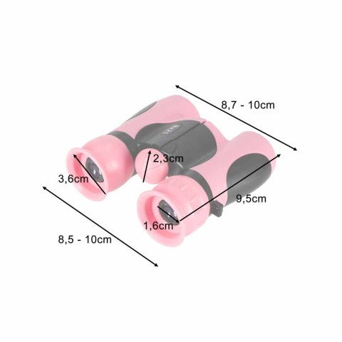 Lornetka dla dzieci do obserwacji ptaków nieba 8x 21mm HD pokrowiec różowa