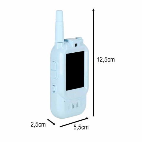 Walkie talkie krótkofalówki dla dzieci kamera funkcja wideo niebieski-różowy