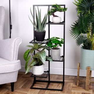 Kwietnik Stojak na Kwiaty 4-Poziomowy Kaskada Metalowy Loft VILDE 102 cm