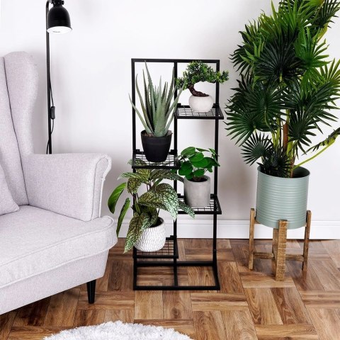 Kwietnik Stojak na Kwiaty 4-Poziomowy Kaskada Metalowy Loft VILDE 102 cm