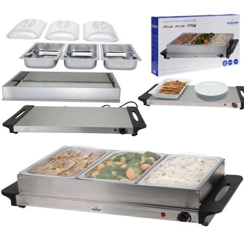 Podgrzewacz elektryczny do potraw stalowy 65x27x17 cm