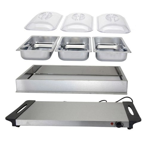 Podgrzewacz elektryczny do potraw stalowy 65x27x17 cm