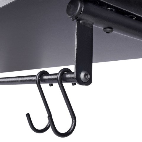 Półka z wieszakami ścienna czarna