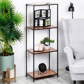 Regał Metalowy Wolnostojący Dekoracyjny Czarny ORION 46x30x130 cm