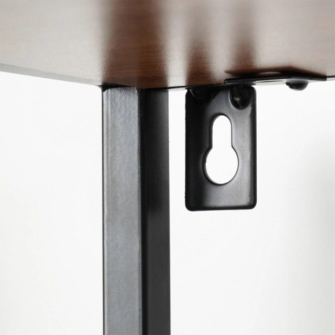 Regał Metalowy Wolnostojący Dekoracyjny Czarny ORION 46x30x130 cm